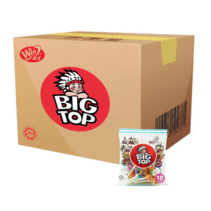 BIG TOP MIXED FRUITS LOLLIPOPS       